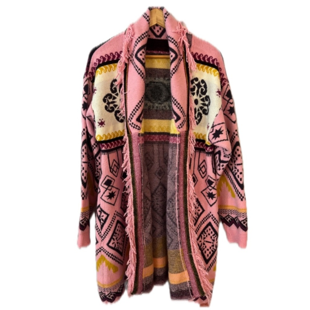 Pink Patterned Women's Sweater